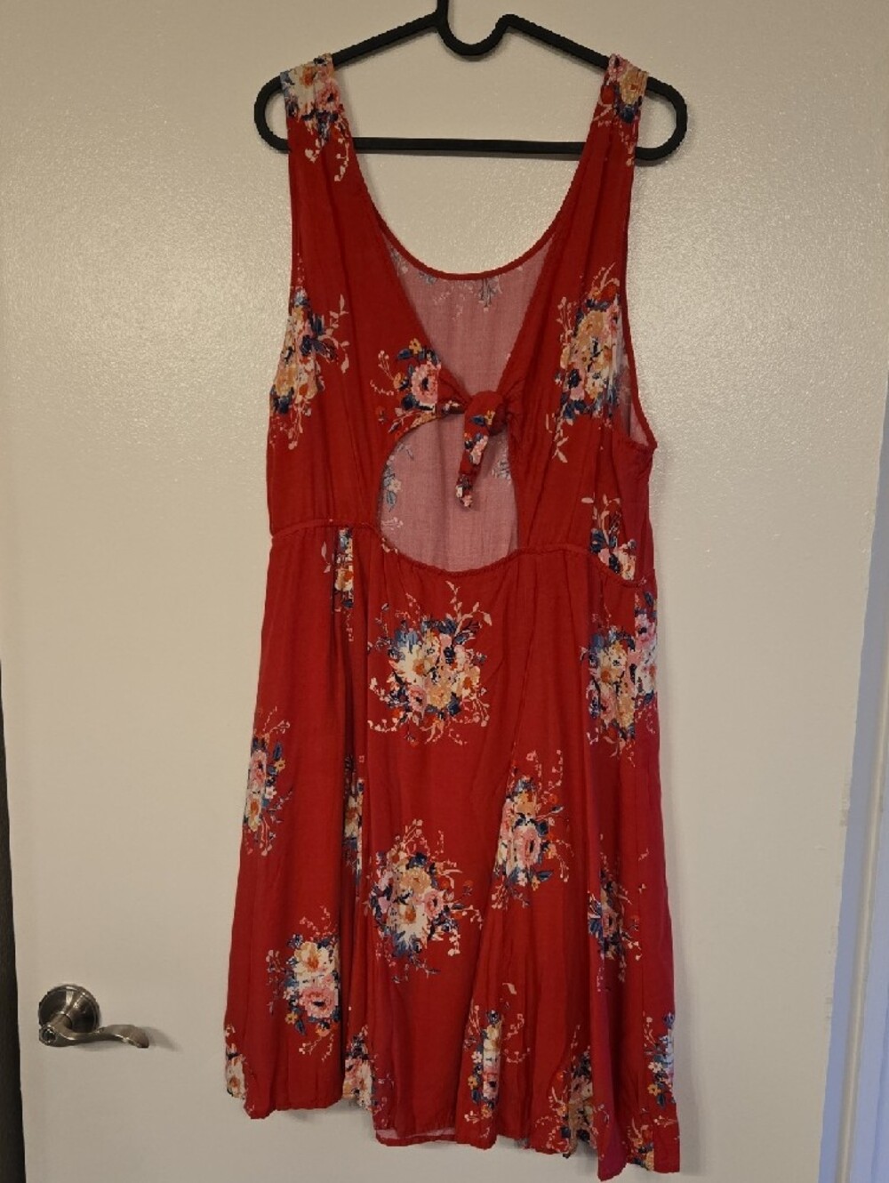 torrid Pink-Red Floral Sleeveless Skater Dress - Picture 5 of 8